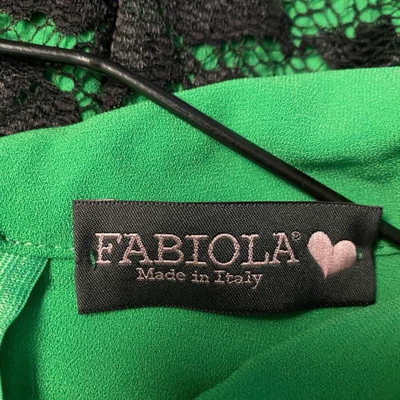 Fabiola Kelly Green/Black Fit & Flare Dress Medium - Picture 6 of 7